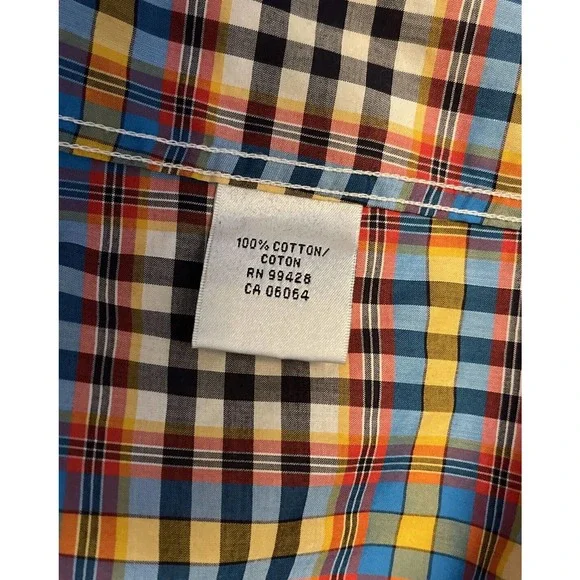 Bugatchi ShapedFit XL Men's Plaid Long Sleeve Snap Front Shirt TopStitch Western - Picture 11 of 14